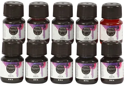 Liquid watercolour paint, assorted colours, 30 ml/10 pcs.