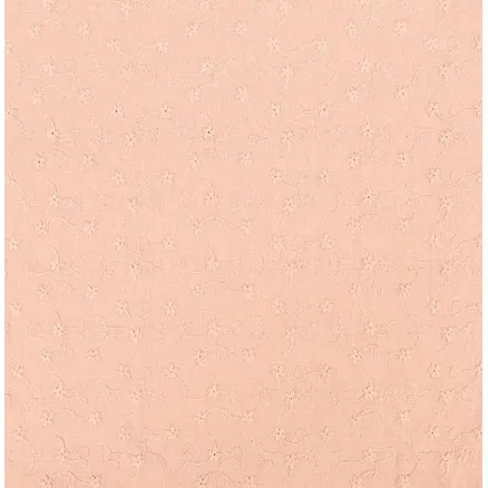 Cotton fabric w/embroidery 135cm 1613 Salmon colour - 50cm