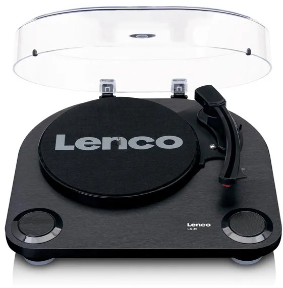 Lenco Wood turntable with built-in speakers - Turntable Black